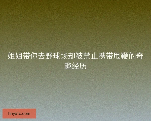 姐姐带你去野球场却被禁止携带甩鞭的奇趣经历