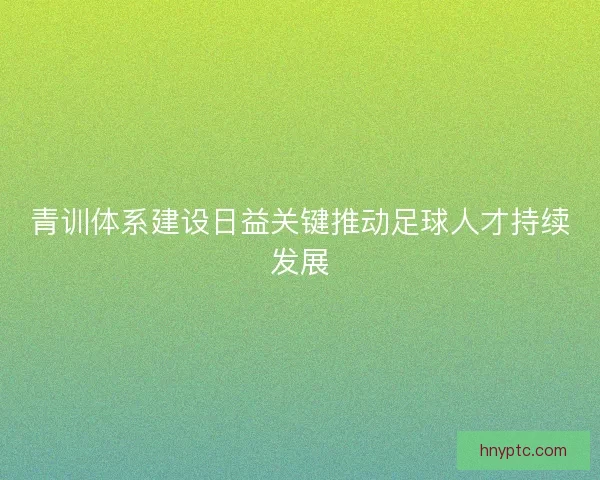 青训体系建设日益关键推动足球人才持续发展