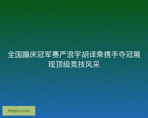全国蹦床冠军赛严浪宇胡译乘携手夺冠展现顶级竞技风采